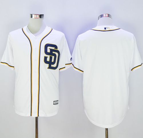 Padres Blank White New Cool Base Stitched MLB Jersey